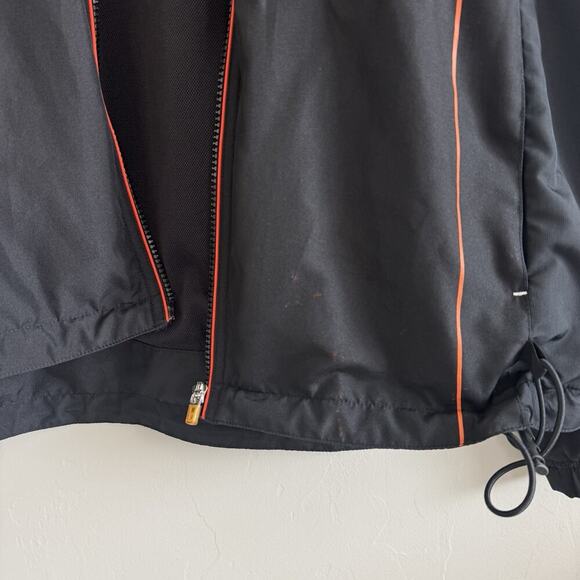 Sergio Tacchini Men’s Full Zip Jacket Sz L Black Orange Track Suit Wind Breaker - Picture 5 of 8